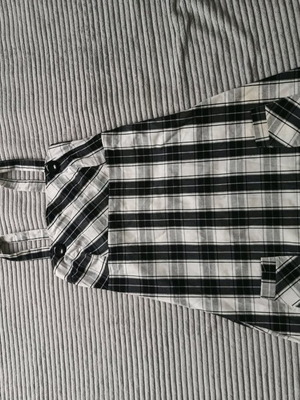Checked mini dress like new, black and white