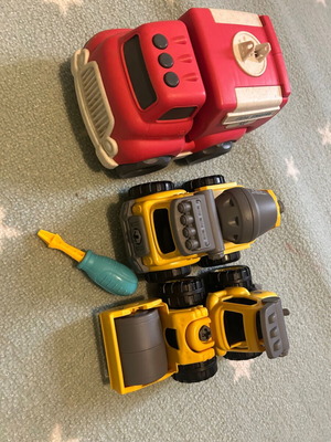 Toy cars like new with screws and screwdriver