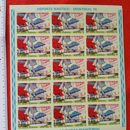 Montreal 1976 Olympics stamp sheet new, 15 pieces