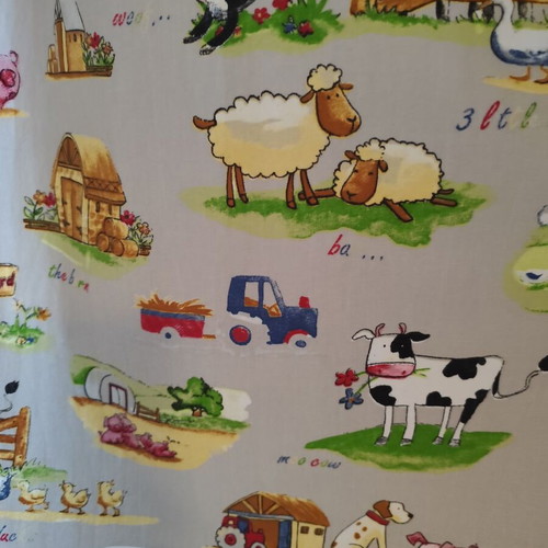 Children's curtains like new 1.5 m x 2.25 m cotton (AGROKTIMA) with tape