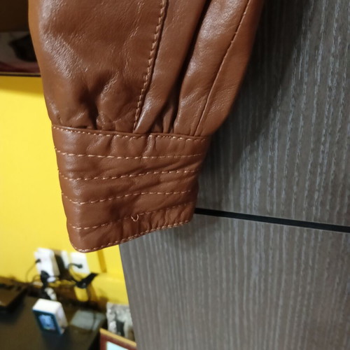 Vero Moda leather jacket like new, brown, with buttons and belt