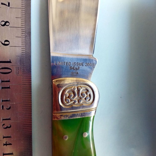 Schrade Limited Edition 2008 Handmade Knife with Turkey Engraving New