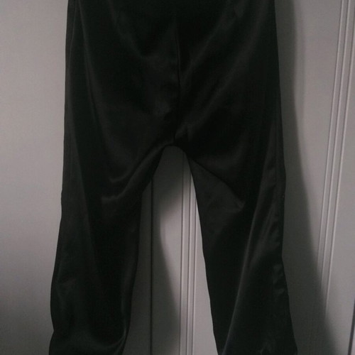 Satin pants black with rhinestones, size small