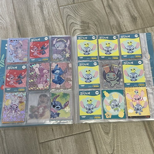 Stitch Panini album like new with 78 cards and 2 collectibles