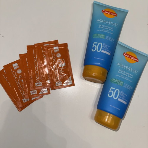 Sunscreen 200ml new with luxurious samples