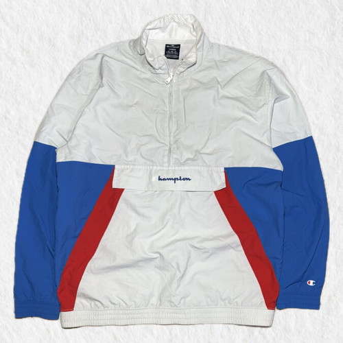 Champion Jacket used color block pullover, size L