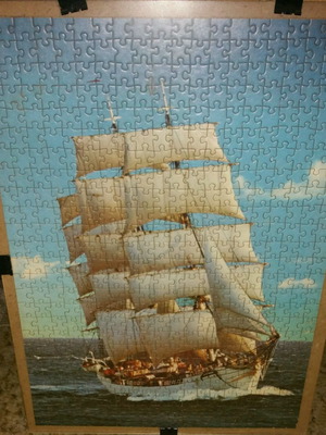 Πίνακας Καράβι puzzle μεταχειρισμένος, διαστάσεις 52cm × 39cm