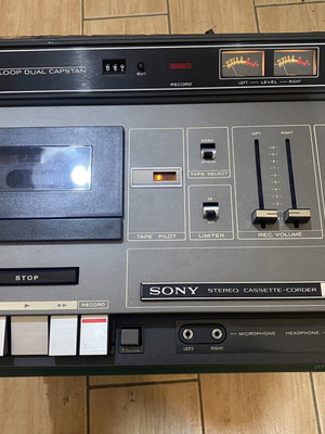 Sony TC-160 stereo cassette-corder, vintage top-loading