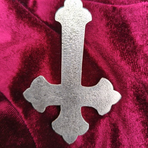 Gothic croos silver 8 cm height new