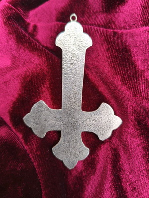Gothic croos silver 8 cm height new