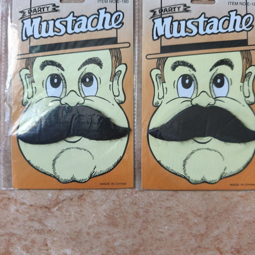 Fake mustaches, pack of 2 for costumes