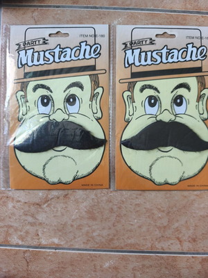 Fake mustaches, pack of 2 for costumes