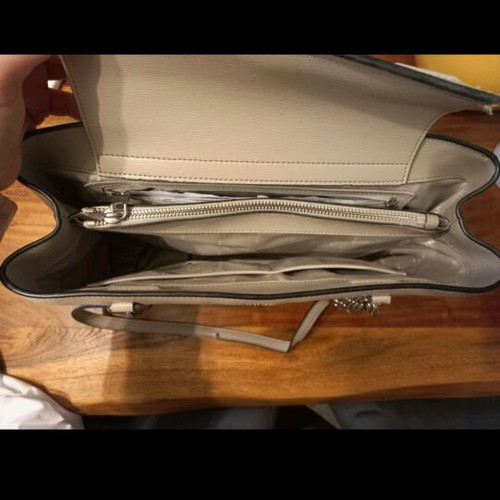 DKNY shoulder bag used, gray saffiano leather