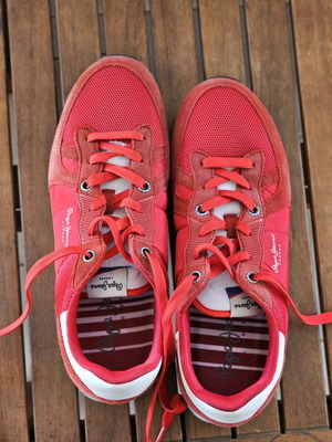 Pepe Jeans red men's sport shoes size 44 like new