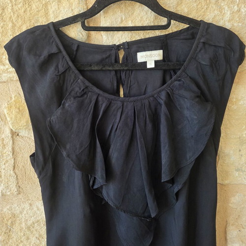 Monsoon Black Sleeveless Shift Dress like new