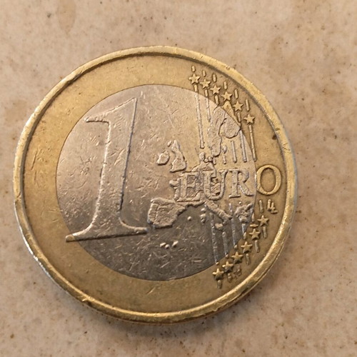 1 Euro Coin France 1999 Used Collectible With Minting Errors