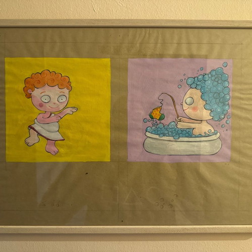 Painting with drawing like new