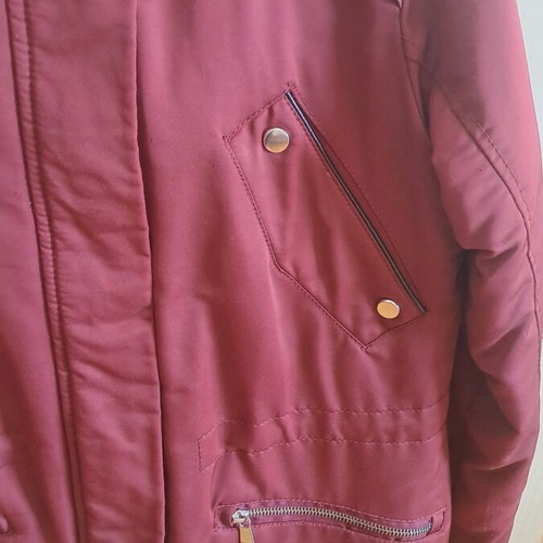 Pull & Bear women's jacket like new, burgundy with hood