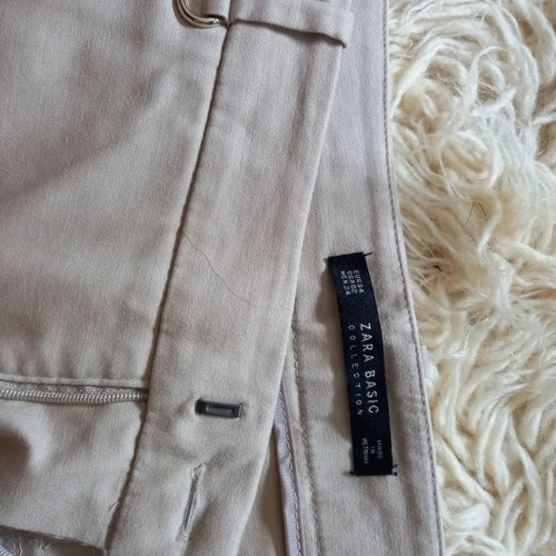 Zara women's pants beige used, size S