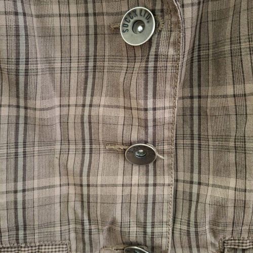 Vintage Khaki Tartan Military Jacket like new