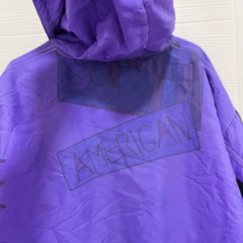 Elho Winter Jacket with Hood Size 42 US14 Purple vintage used