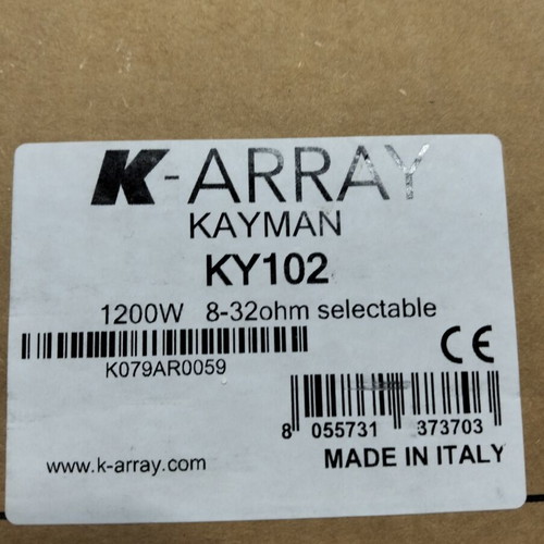 K-Array Kayman KY102 speaker new in original packaging