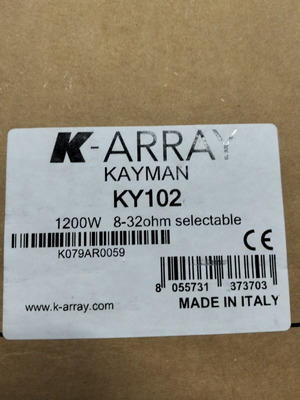K-Array Kayman KY102 speaker new in original packaging