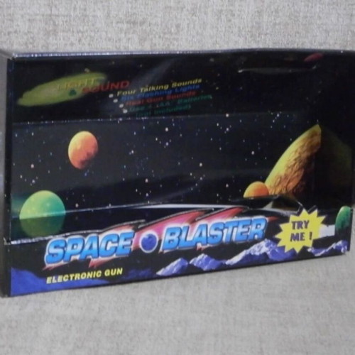 Space Blaster Electronic Gun new with box, vintage functional