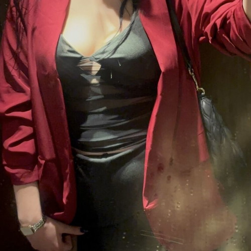 Red jacket with rolled sleeves like new