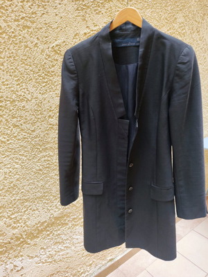 Vintage wool blazer coat Zara used, black size S