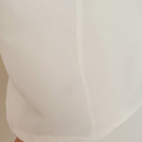 Vintage white sleeveless top linen viscose XL like new