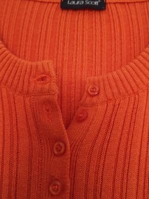Laura Scott women's blouse, orange, size 12