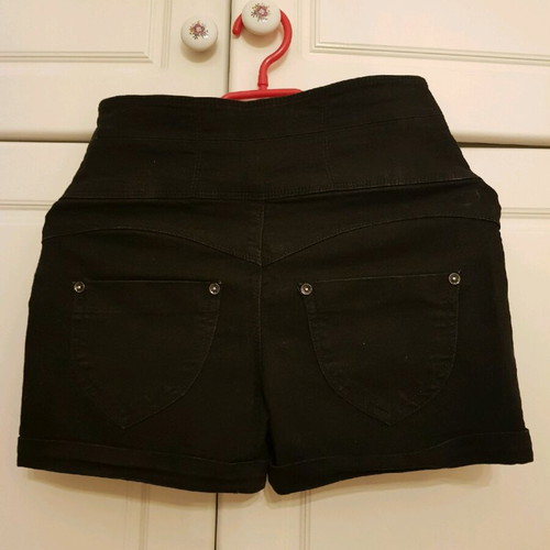 High-waisted denim shorts used, size small