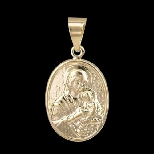 Gold K14 Pendant Panagia Vrefokratousa new