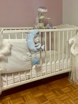 IKEA baby cot 60x120cm with anatomical bamboo mattress