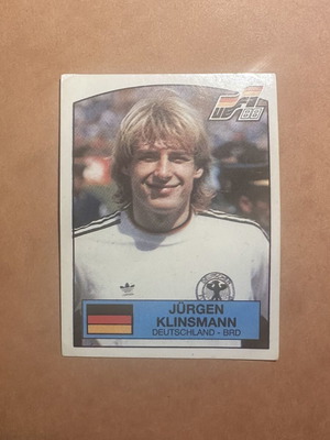Panini Euro 88 Jürgen Klinsmann sticker used #71, West Germany