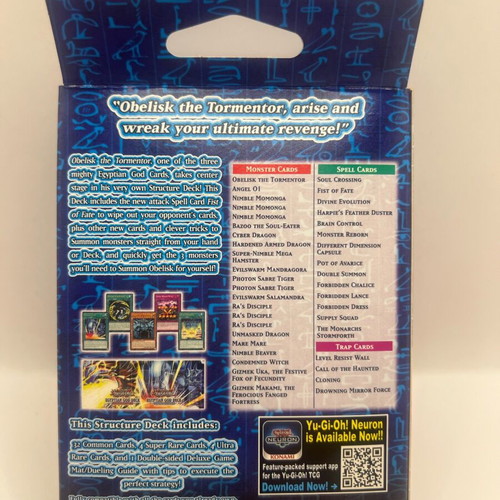 Yu-Gi-Oh! Egyptian God Deck Obelisk the Tormentor English Edition new