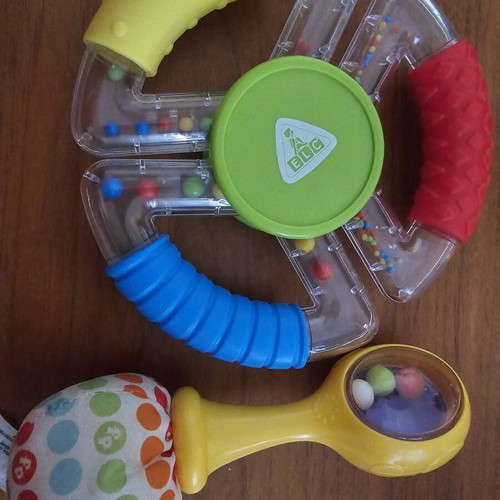 Fisher-Price and ELC rattles like new, detachable ELC steering wheel
