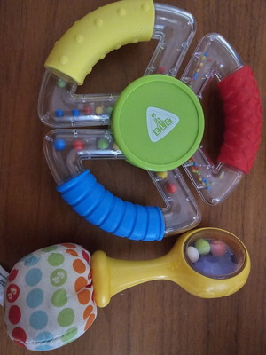 Κουδουνίστρες Fisherprice και ELC σαν καινούργιο, αποσπώμενο τιμόνι