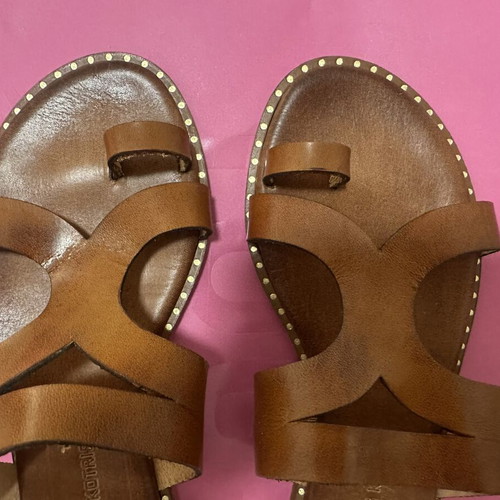 Makis Kotris leather sandals like new, size 37, beige