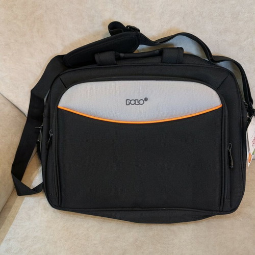 Polo laptop bag new, black orange