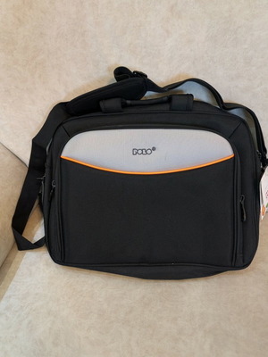 Polo laptop bag new, black orange