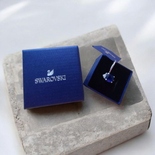 Swarovski ring size 50 used, blue crystal