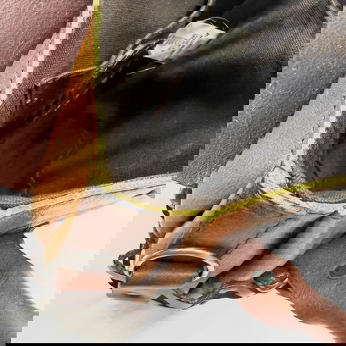 Кафява кожена мини чанта Diesel употребявана