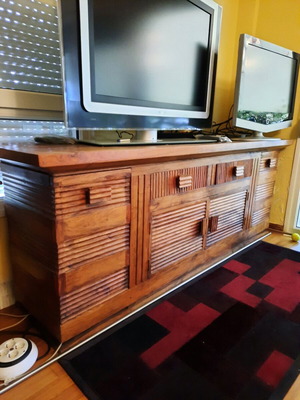 Handmade teak wood buffet like new