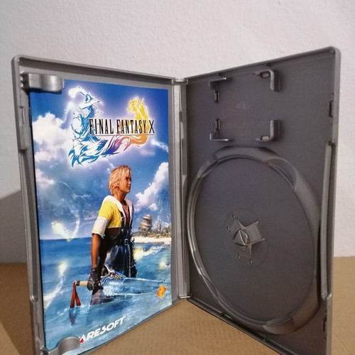 Final Fantasy X platinum case and manual for PS2, used