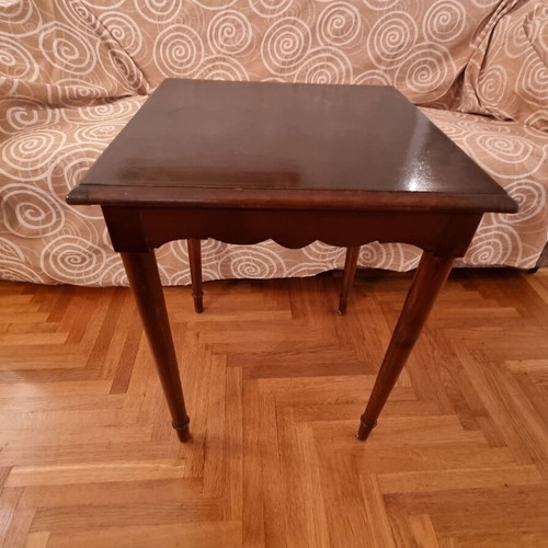 Coffee table used, square, 1960s, solid wood