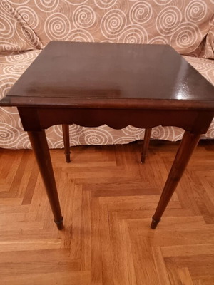 Coffee table used, square, 1960s, solid wood