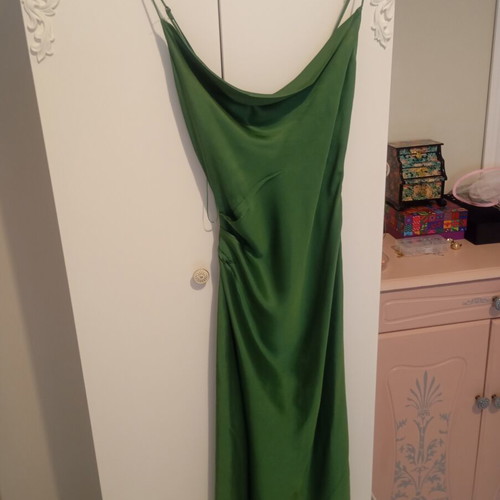 Satin sleep dress Zara like new, viscose, green, XS