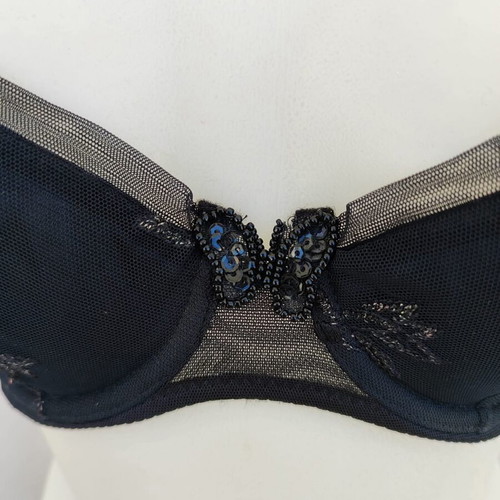 Vintage Dim women's bra size 75B black lace new